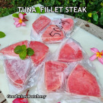 TUNA fillet steak boneless fish frozen +/- 3/4" 2cm (price/pack 500gr 3pcs)